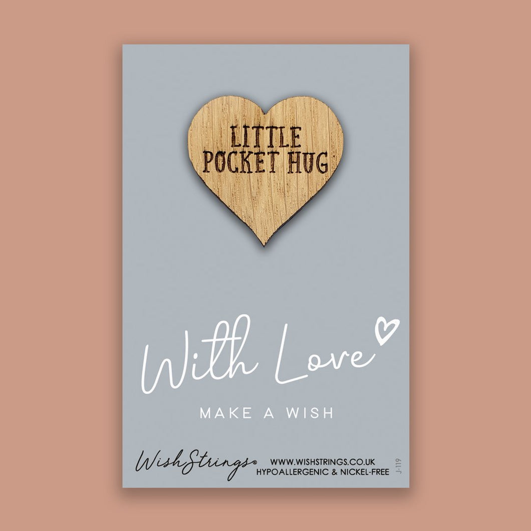 Love You - Little Pocket Hug  Token Gift, Positive Quote – WishStrings